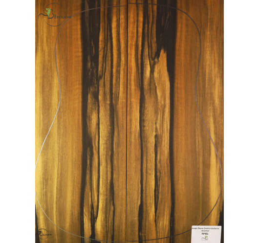 Set exotisches Ebenholz Nr.81 Akustikgitarre | Stücks Únicas