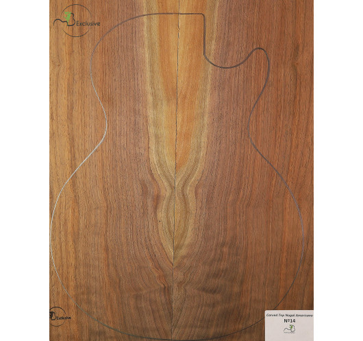 Carved Top amerikanischer Nussbaum MB Exclusive Nr.14 | Maderas Barber