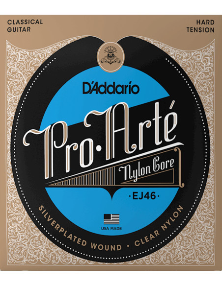 Jeu de Cordes Guitare Classique D'Addario EJ46 Hard