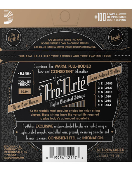 Comprar Set Saiten Konzertgitarre D'Addario EJ46 Hard