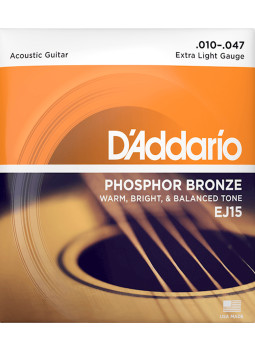 Comprar Cuerdas D'Addario Acústica EJ15 | Maderas Barber