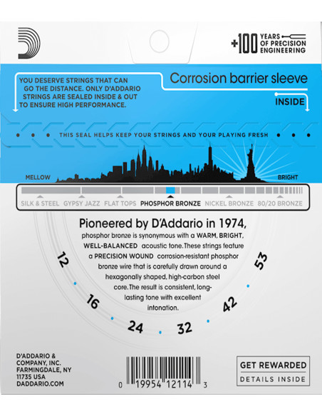 Jeu Cordes D'Addario Acoustique ej16