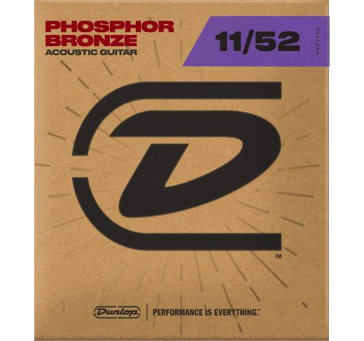 Jeu de Cordes Dunlop Phosphor Bronze 92/8 Medium Light 11-52 acoustique