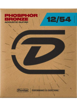 Jeu de Cordes Dunlop Phosphor Bronze 92/8 Light 12-54 acoustique