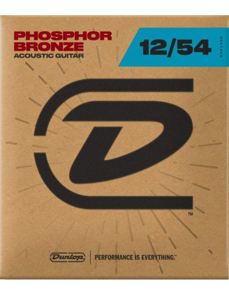 Buy Dunlop Phosphor Bronze 92/8 Light 12-54 acoustic guitar String