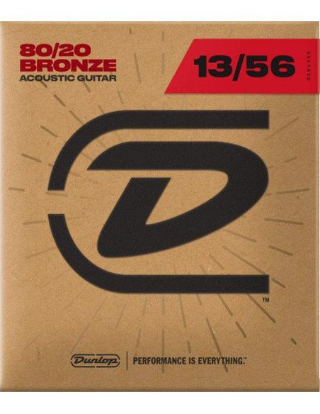 Juego Cuerdas Dunlop 80/20 Bronze Medium 13-56 acústica
