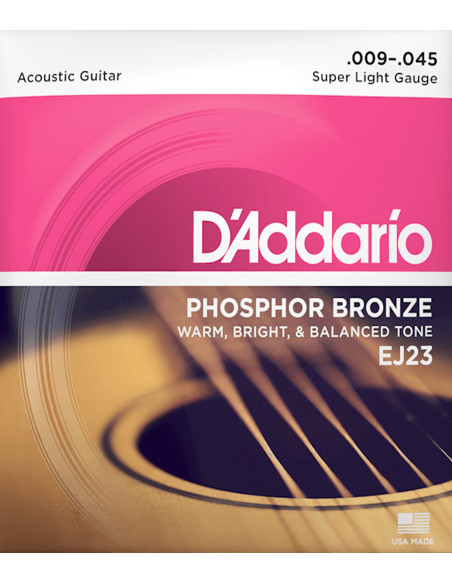Buy D'Addario Acoustic Guitar Strings Set EJ23 9-45