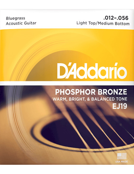 Buy D'Addario Acoustic Guitar Strings Set EJ19 12-56