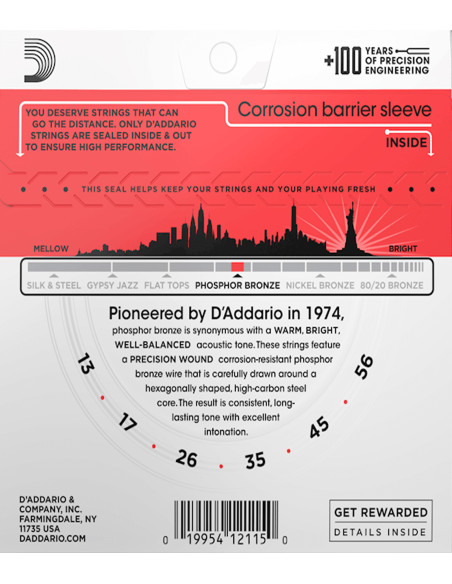Comprar corde D'Addario acustica EJ17 | Maderas Barber