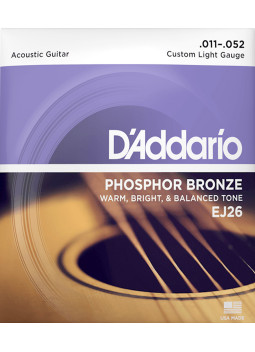 Corde chitarra acustica D'Addario EJ26 | Maderas Barber
