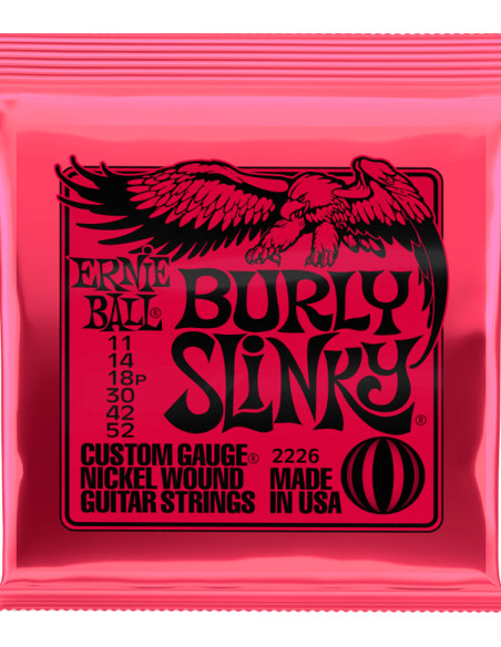Juego de Cuerdas Ernie Ball Guitarra Eléctrica Slinky Burly 11-52