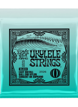 Juego de Cuerdas Ernie Ball Ukelele Concert / Soprano Negro