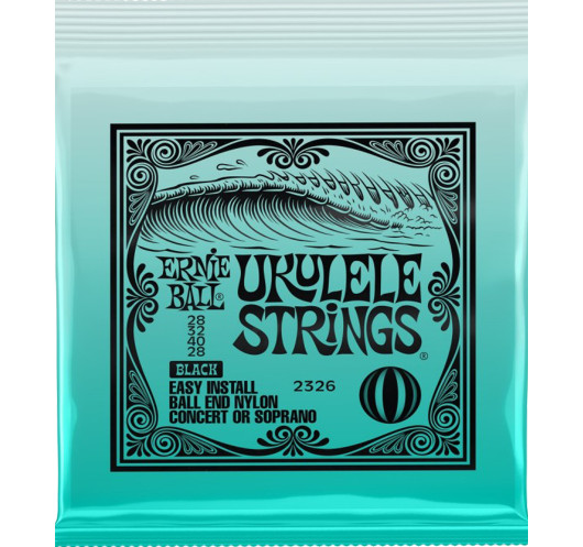 Jeu de Cordes Ernie Ball Ukélélé Concert/Soprano Noires