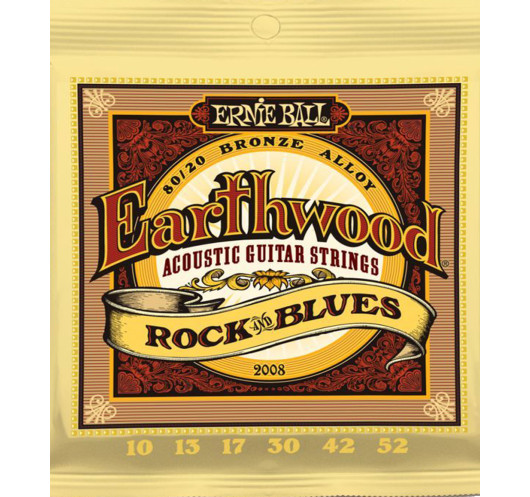 Juego de Cuerdas Ernie Ball Guitarra Acústica Earthwood Rock & Blues