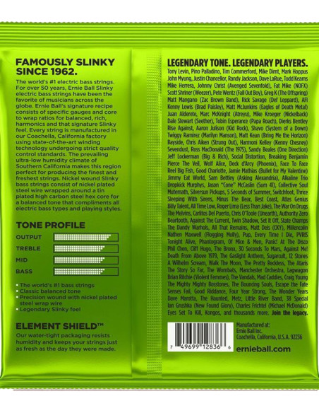 Set de 5 Saiten Ernie Ball E-Bass Slinky Regular 45-130 |