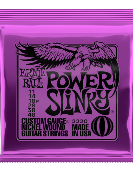 Juego de Cuerdas Ernie Ball Guitarra Eléctrica Slinky Power 11-48