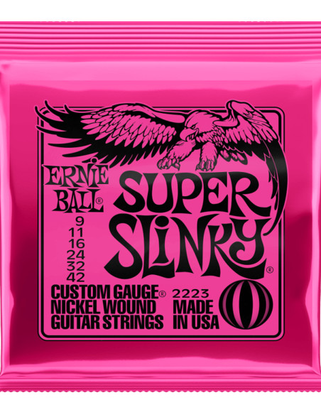 set de cordes ernie ball slinky super 9-42