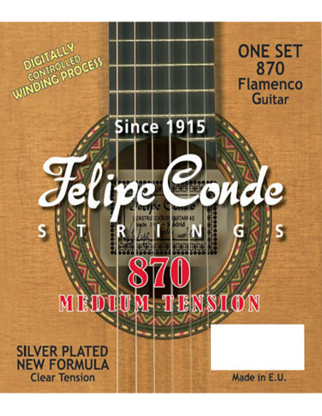 Buy Felipe Conde Flamenco Guitar Strings Medium Tension 870
