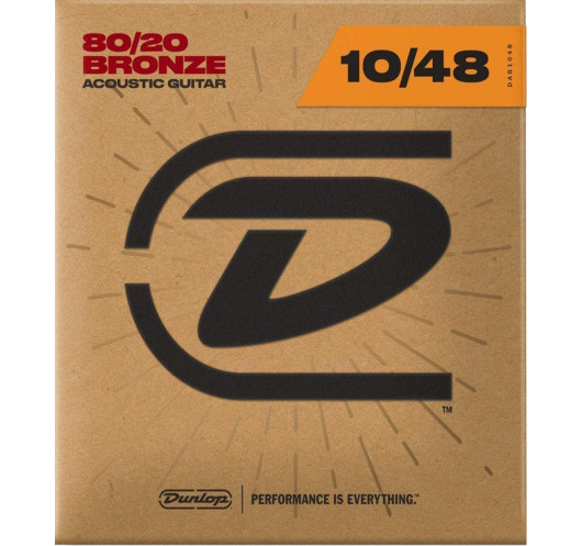 Jeu de Cordes Dunlop 80/20 Bronze Extra Light 10-48 Acoustique