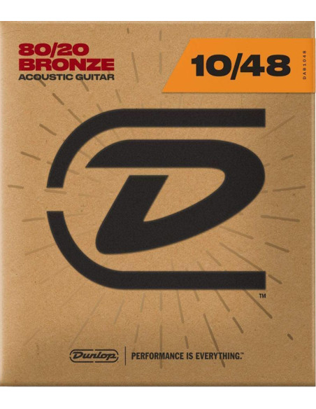 Juego Cuerdas Dunlop 80/20 Bronze Extra Light 10-48 acústica