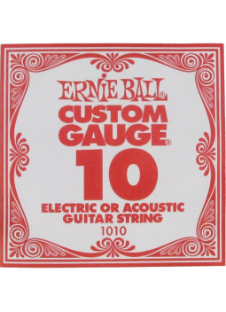 Cuerda Ernie Ball Guitarra Eléctrica / Acústica Plana 0.10