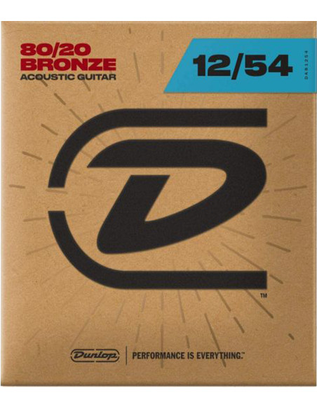 Jeu de Cordes Dunlop 80/20 Bronze Light 12-54 Acoustique | Maderas Barber