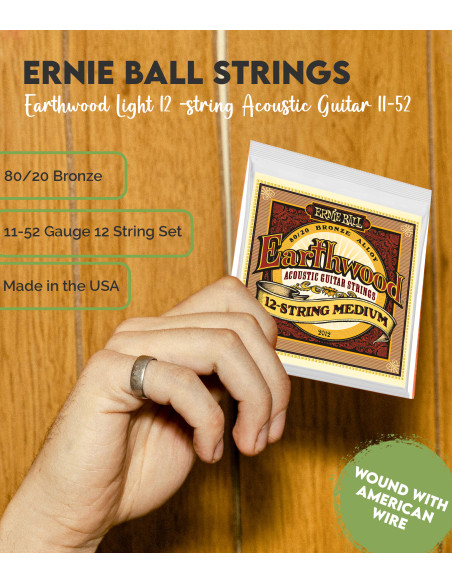 Buy Ernie Ball Earthwood Light 12 -string Acoustic Guitar Strings