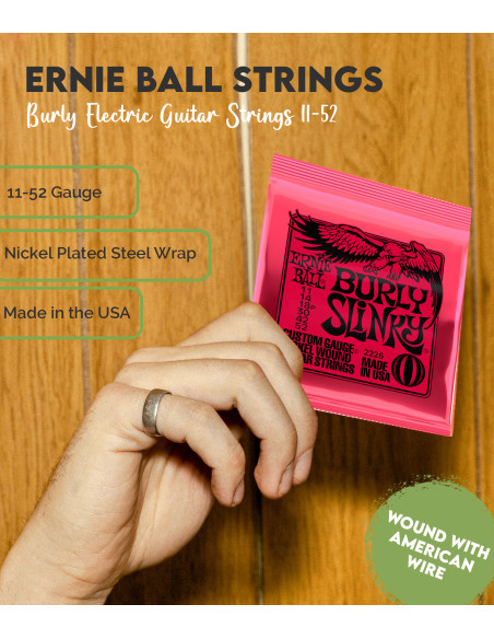 Saiten Ernie Ball E-Gitarre Slinky Burly 11-52 |Saiten