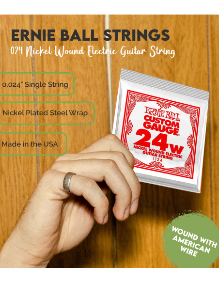 Cuerda Entorchada Ernie Ball Guitarra Eléctrica 024 | Cuerdas
