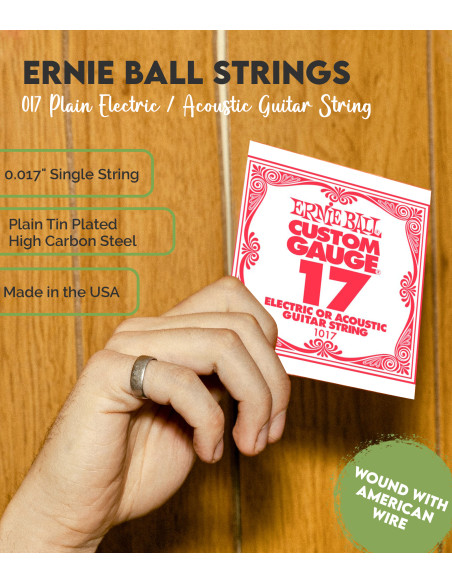 Cuerda Ernie Ball E-Gitarre / Akustik Plana 017 | Saiten
