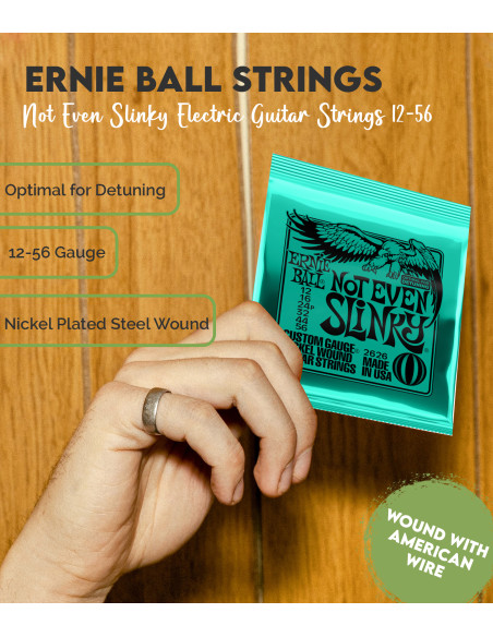 Set de Saiten Ernie Ball Not Even Slinky 12-56 | E-Gitarre