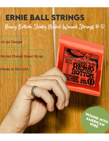 Set de corde Ernie Ball chitarra elettrica Slinky Heavy Bottom