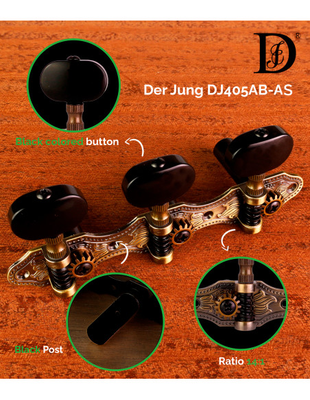Der Jung DJ405AB-AS Machine Head | Maderas Barber