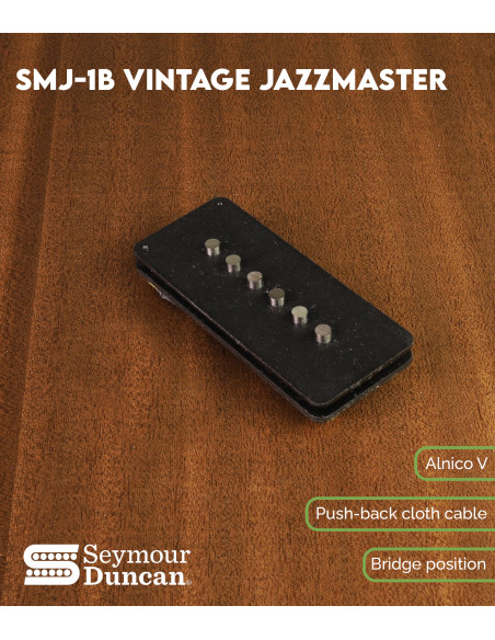 Pastilla Guitarra Eléctrica Seymour Duncan SJM-1N Vintage Jazzmaster Puente | Maderas Barber