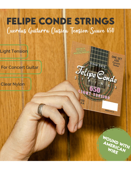Comprar Set corde chitarra classica Felipe Conde Tensión Suave 650