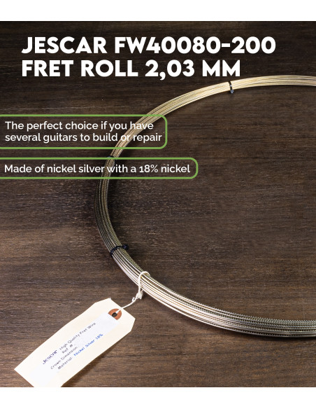 Rollo Trastes Jescar 2,03 mm 450 gramos FW40080-200 | Maderas Barber