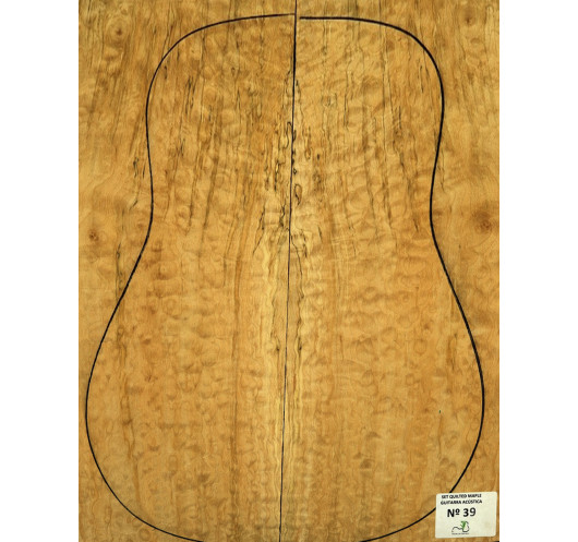 Quilted Maple Acoustic Guitar Set Nº 39