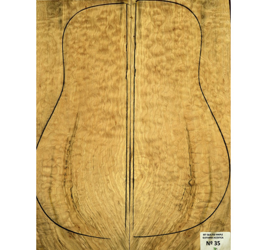 Set Quilted Ahorn Akustikgitarre Nr. 35 | Stücks Únicas