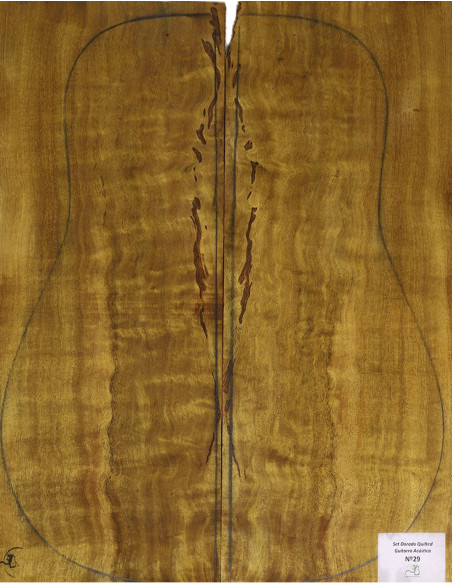 Quilted Dorado Set Nº29 Acoustic Guitar MB Exclusive | Maderas Barber