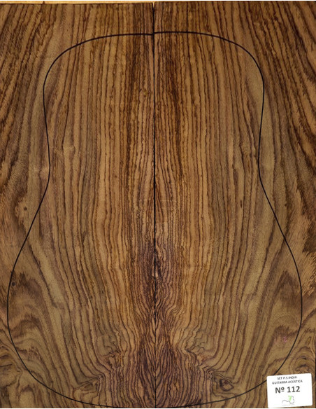 Exotic Indian Rosewood Set No. 112 for Acoustic