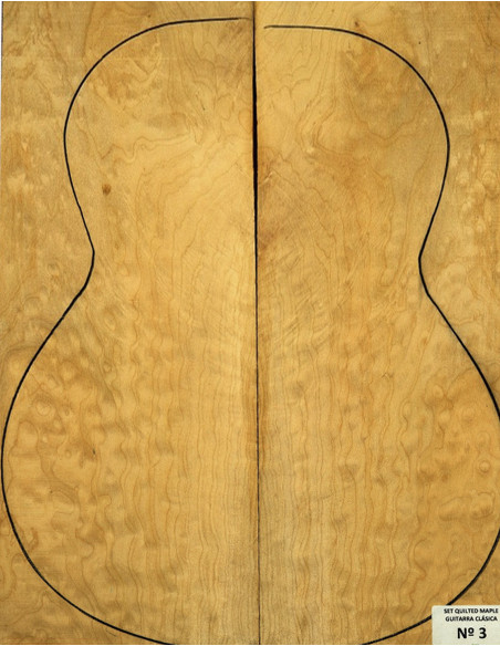 Quilted Maple Classic Guitar Set Nº 3
