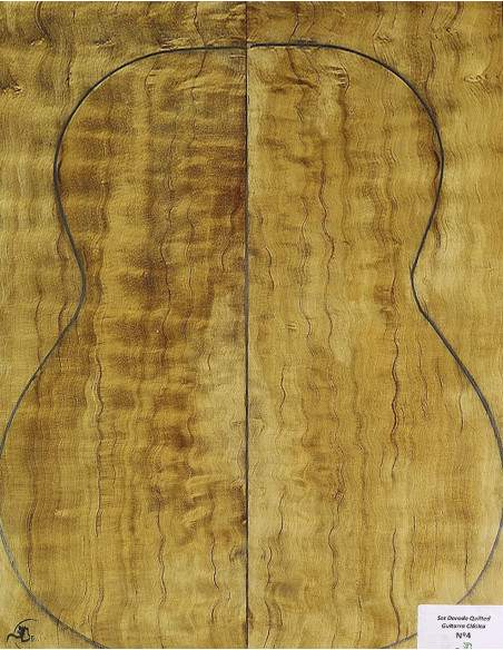 Quilted Dorado Set No. 4 for Classical Guitar MB Exclusive | Maderas Barber
