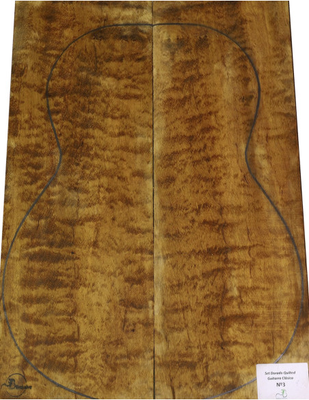 Quilted Dorado Set No. 3 for Classical Guitar MB Exclusive | Maderas Barber