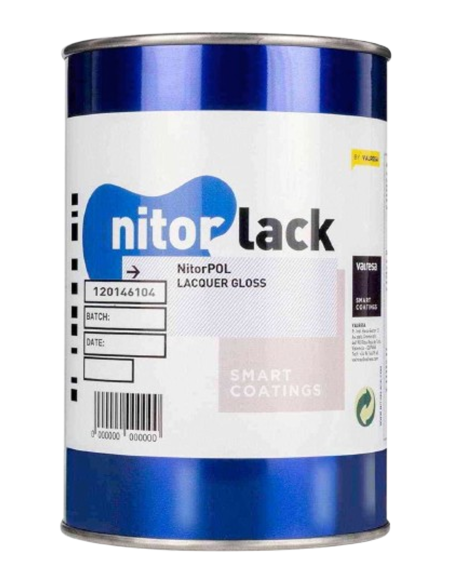 Laca Brillo NITORPOL (500ml) +  Endurecedor PU 004 (0,25l)