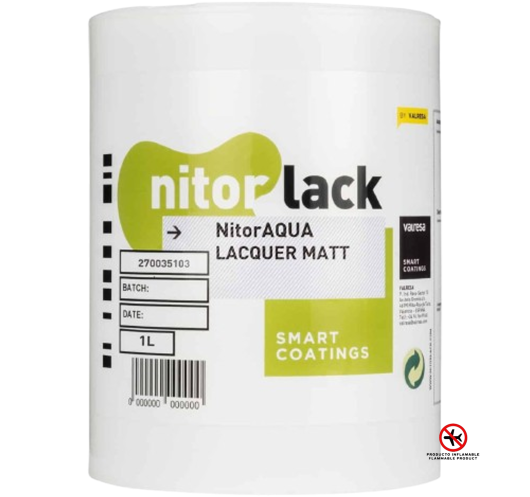 NITORAQUA Matte Lacquer NITORLACK® (1l) | Maderas Barber