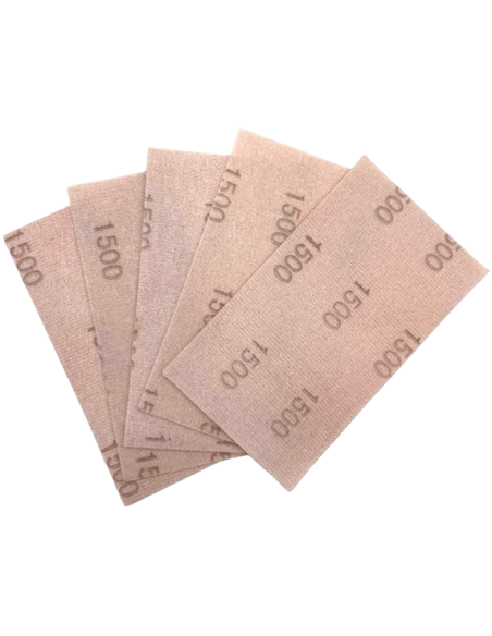 Jeu de 5 feuilles de papier de verre flexible à grain 1500 | Maderas Barber