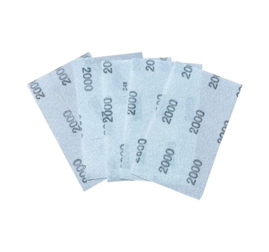 Jeu de 5 feuilles de papier de verre flexible à grain 2000 | Maderas Barber