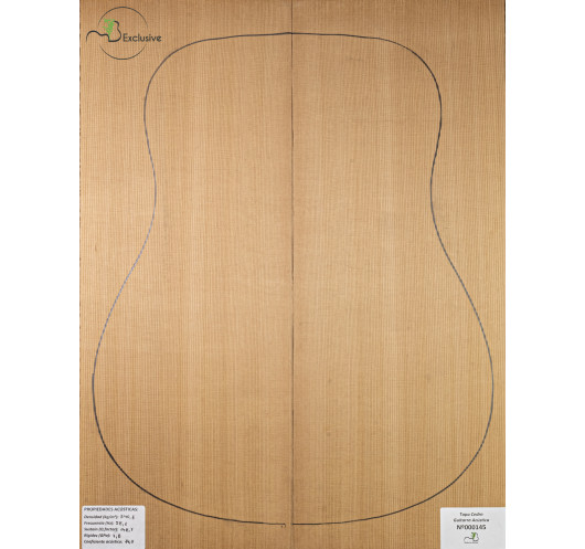 Tavola cedro rosso n. 000145 chitarra acustica MB Exclusive | Maderas Barber