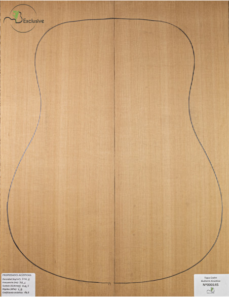 Red Cedar Acoustic Guitar Top MB Exclusive Nº 000145