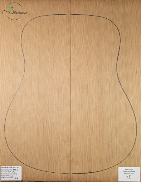 Decke Western Red Cedar Nr. 000141 Akustikgitarre MB Exclusive | Maderas Barber